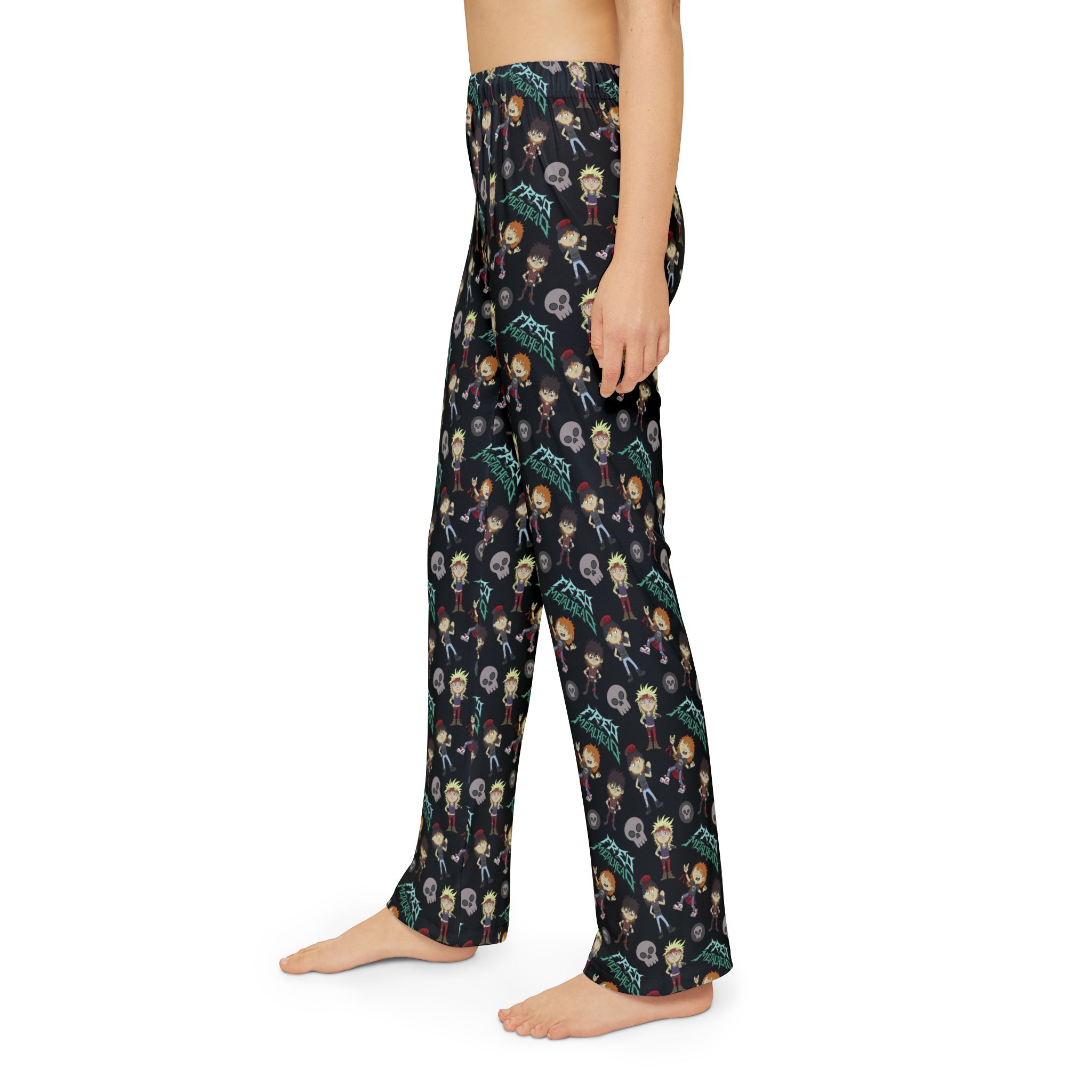 Fred The Metalhead - Kids Pajama Pants (AOP) - Image 5