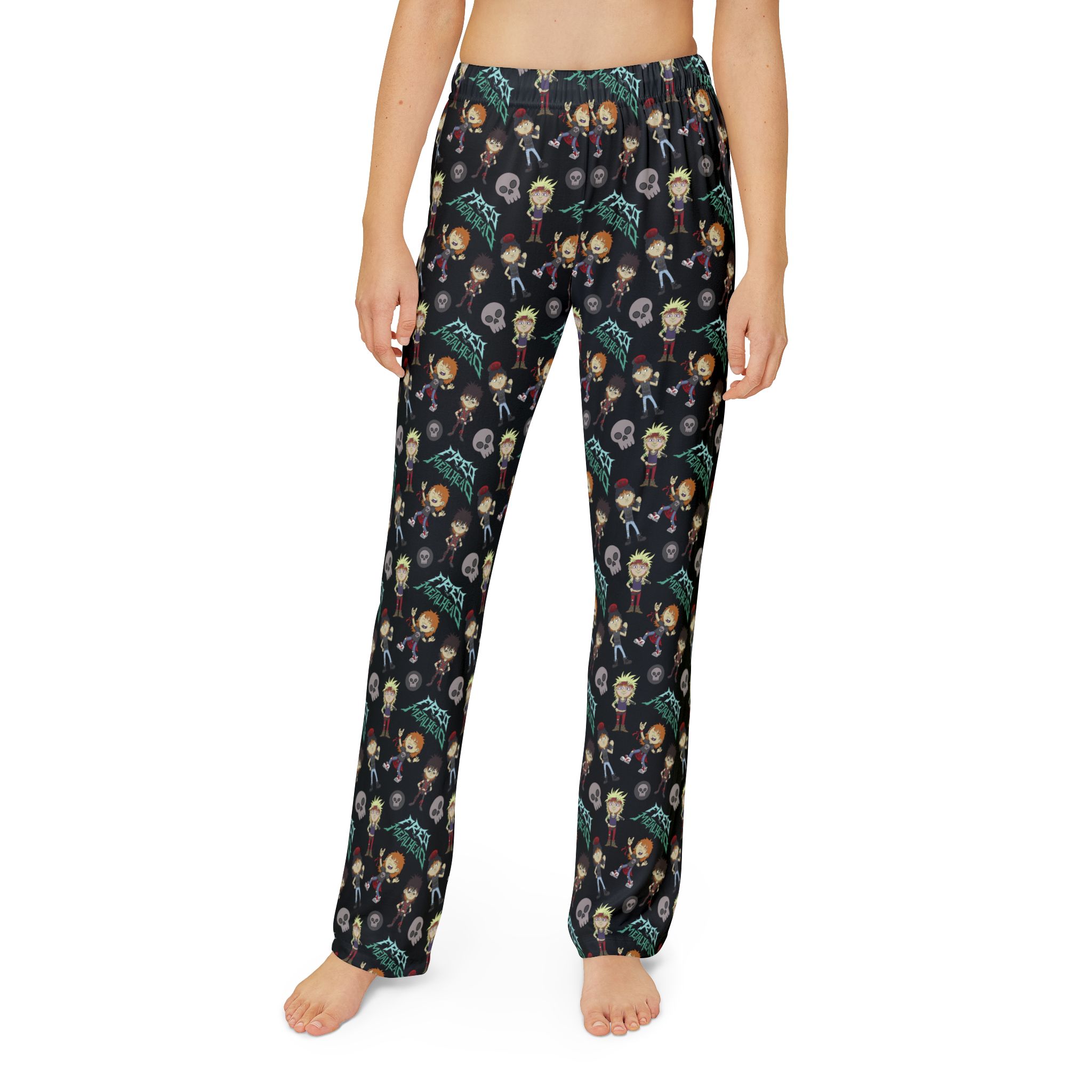 Fred The Metalhead - Kids Pajama Pants (AOP) - Image 3