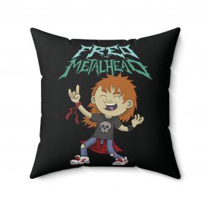 Fred The Metalhead - Spun Polyester Square Pillow 2