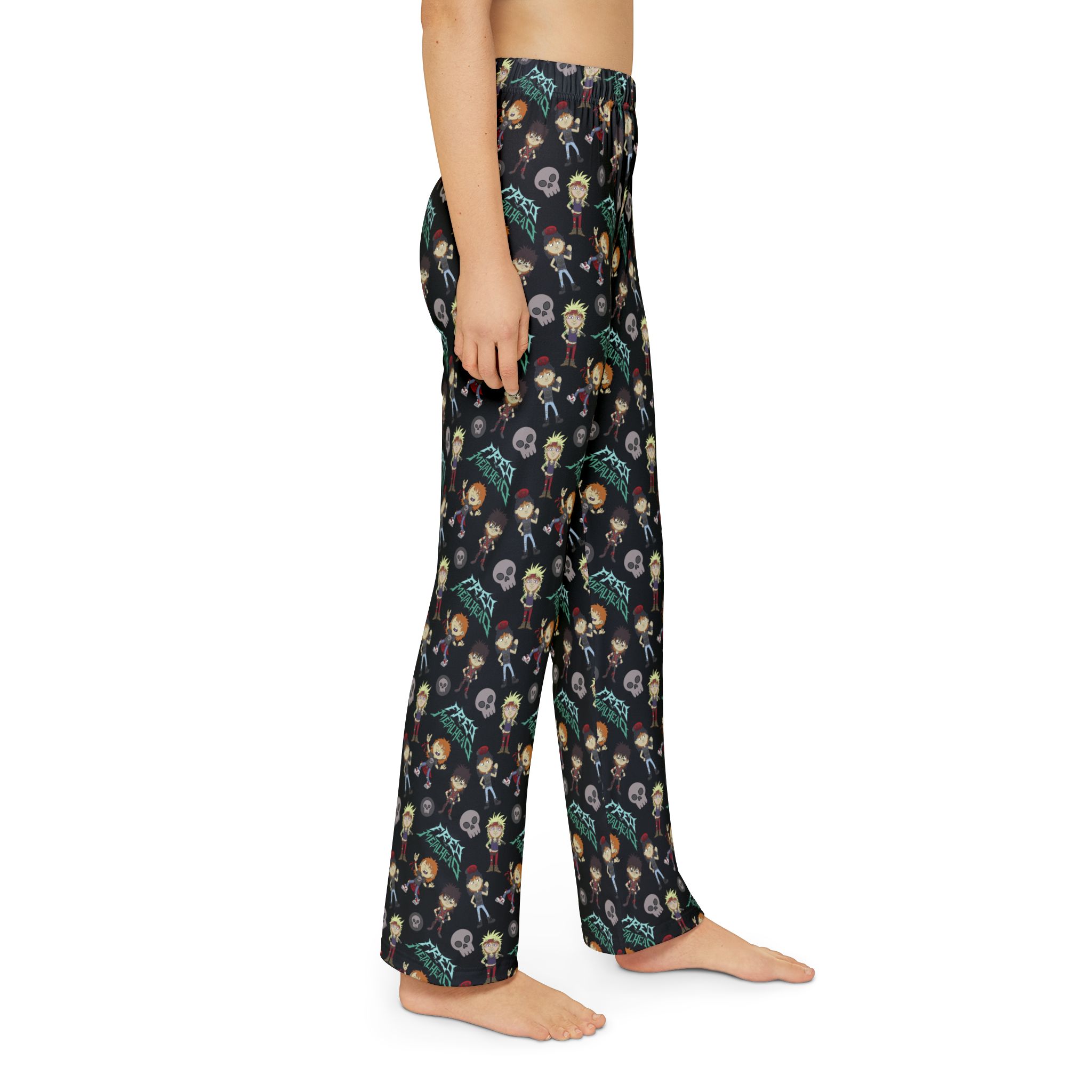 Fred The Metalhead - Kids Pajama Pants (AOP) - Image 6