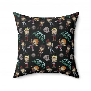 Fred The Metalhead Pattern - Spun Polyester Square Pillow