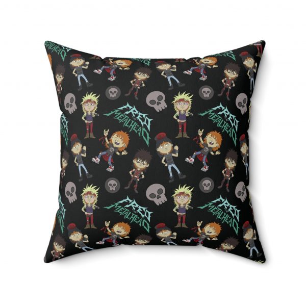 Fred The Metalhead Pattern - Spun Polyester Square Pillow