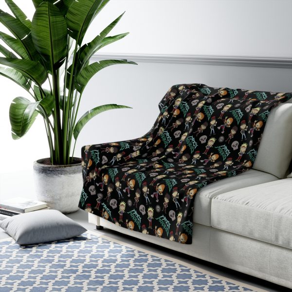 Fred The Metalhead Pattern - Sherpa Fleece Blanket