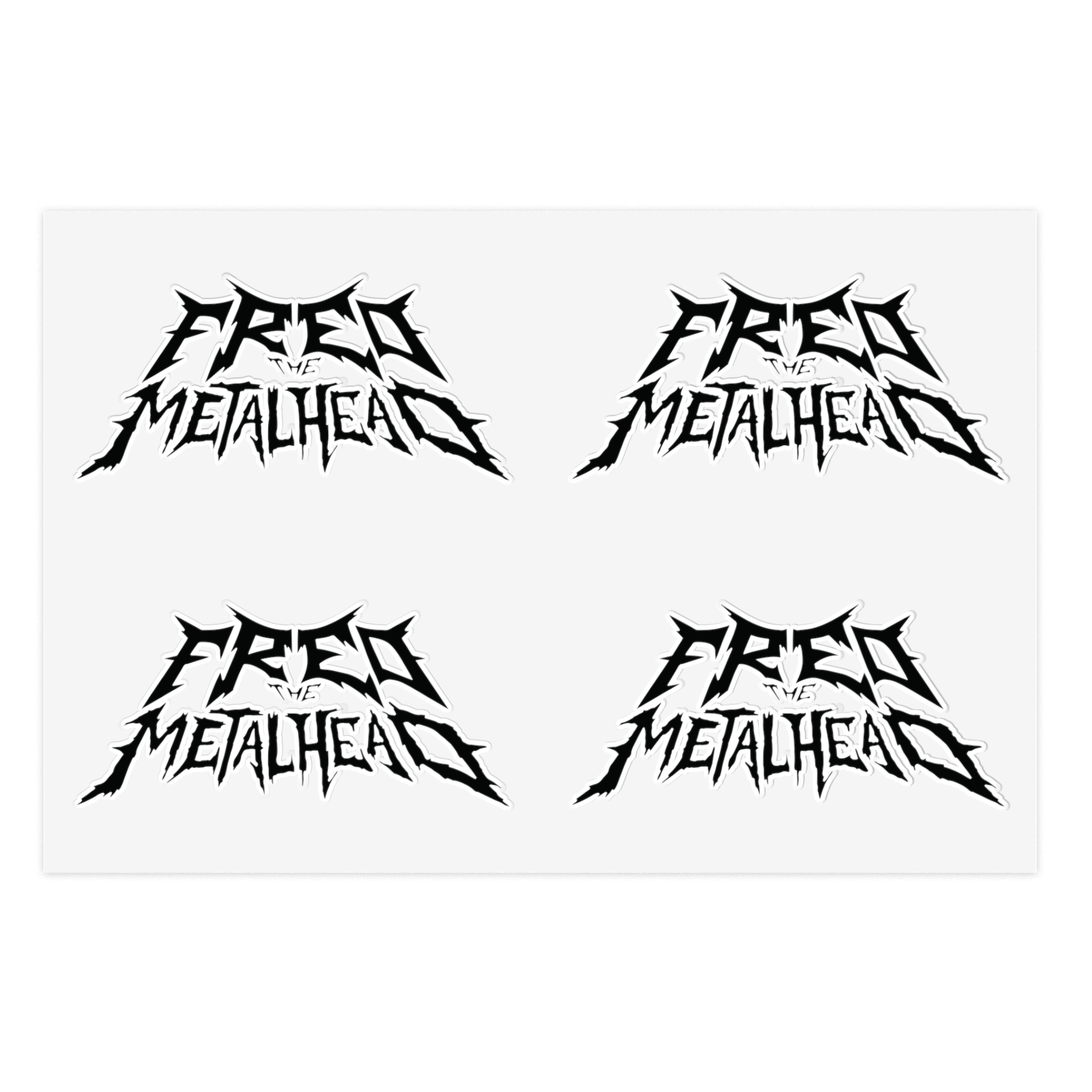 Fred The Metalhead - Black Logo - Sticker Sheet - Image 6