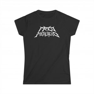 Fred The Metalhead - "White Logo" - Women's Softstyle Tee