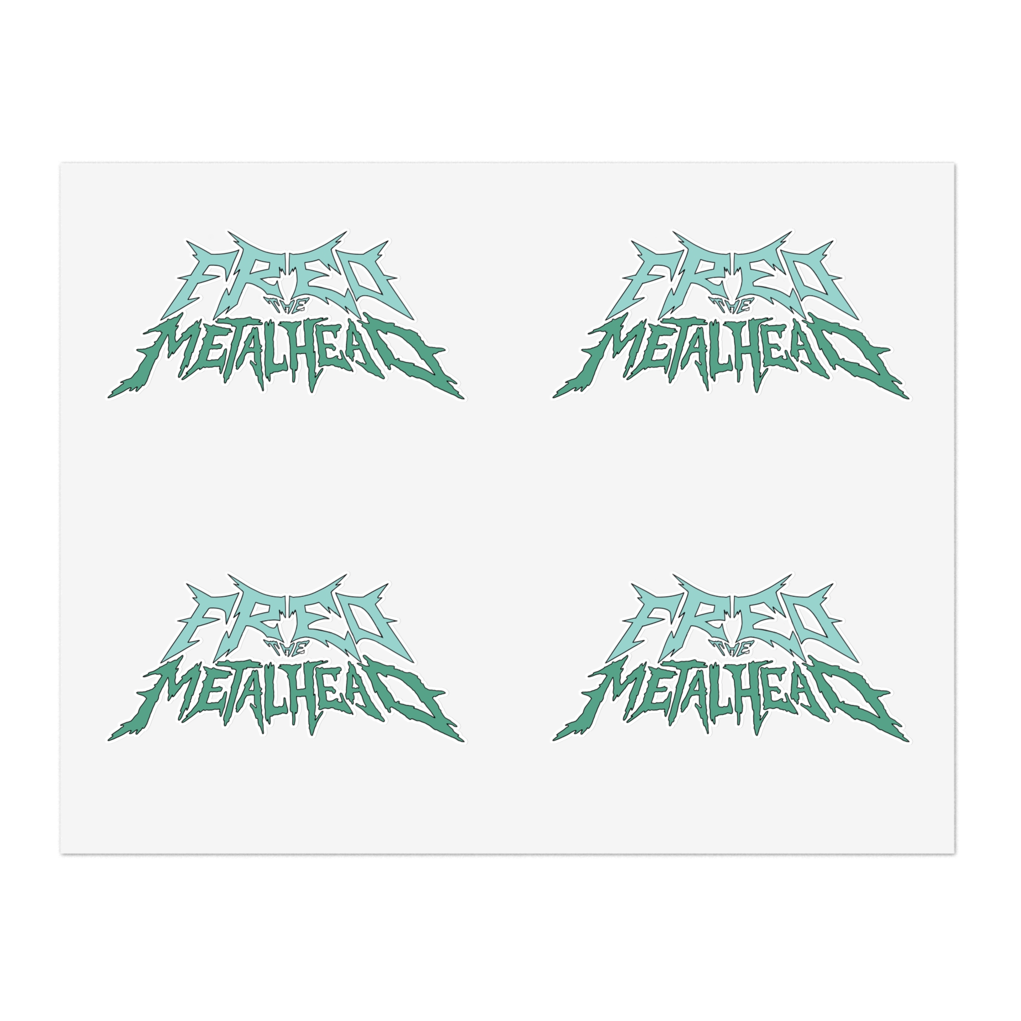 Fred The Metalhead - Logo - Sticker Sheet - Image 2
