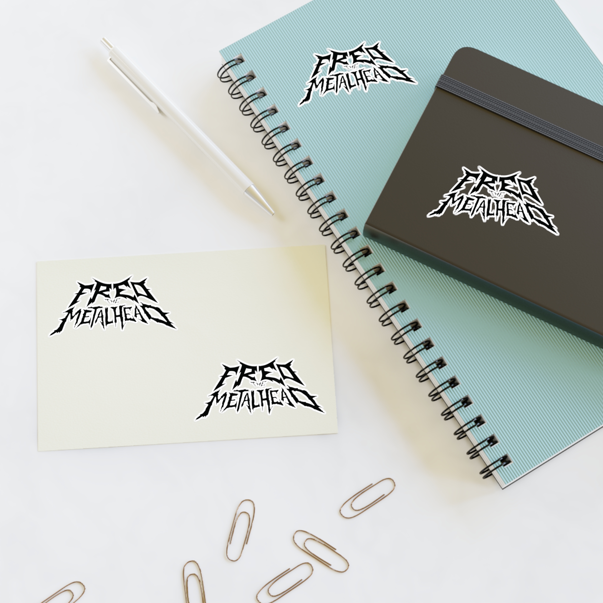 Fred The Metalhead - Black Logo - Sticker Sheet - Image 8