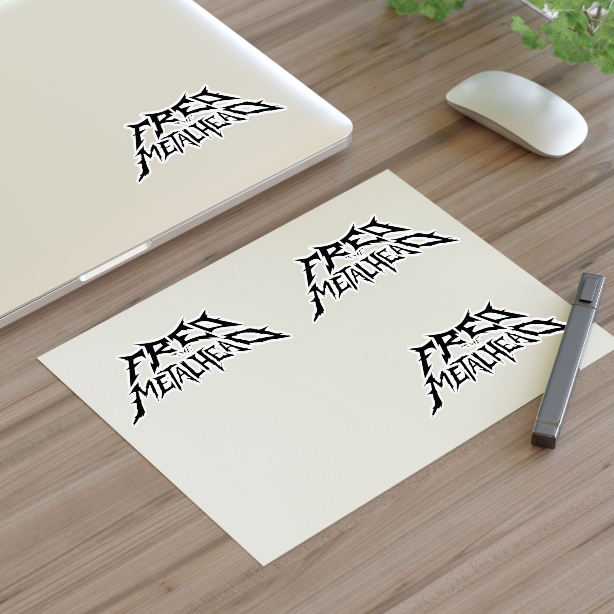 Fred The Metalhead - Black Logo - Sticker Sheet - Image 3
